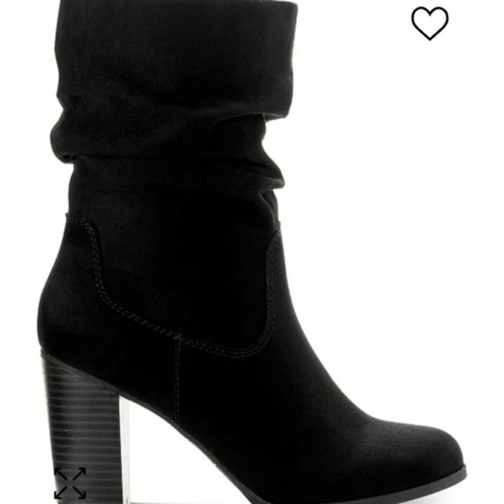 Style & Co Saraa Slouch Mid-shaft Boots Black -11 - Picture 2 of 5